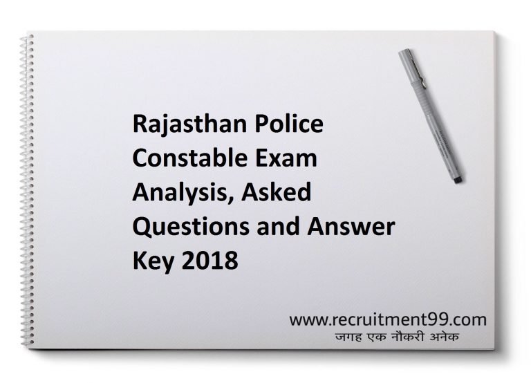 Rajasthan Police Constable 8 March 2018 - Exam Analysis, GK Asked Questions & Answer Key