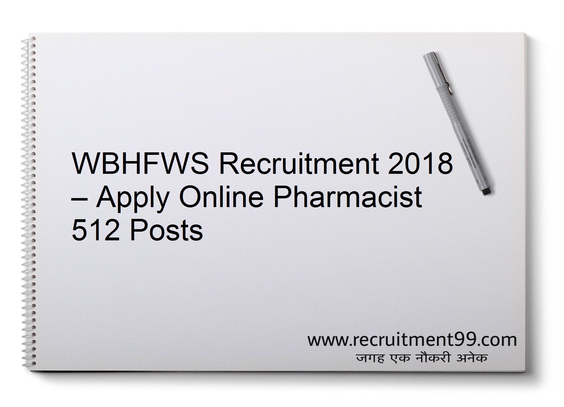 WBSHFWS Pharmacist Recruitment, Admit Card & Result 2018