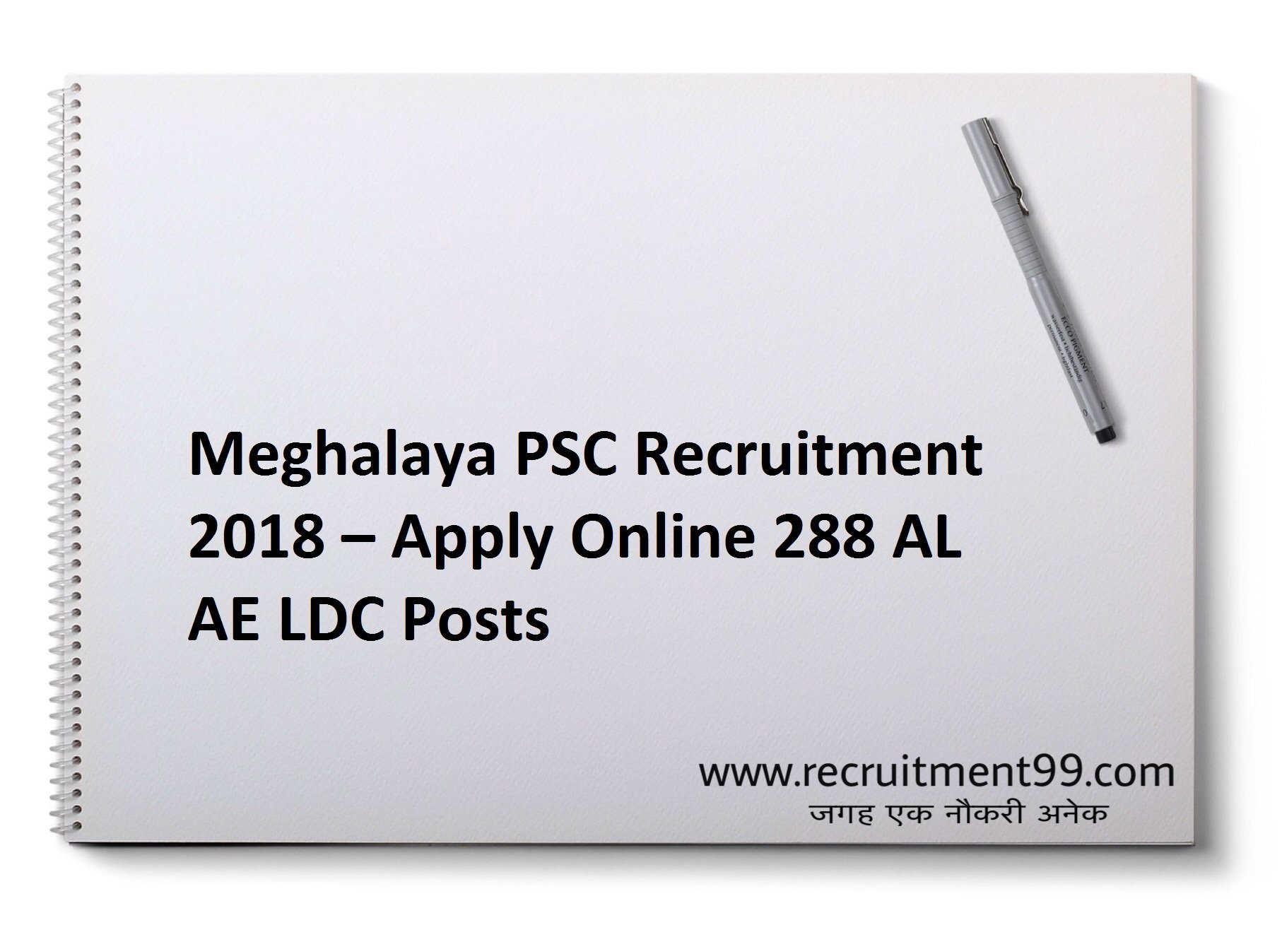 Meghalaya PSC AL AE LDC Recruitment Admit Card & Result 2018