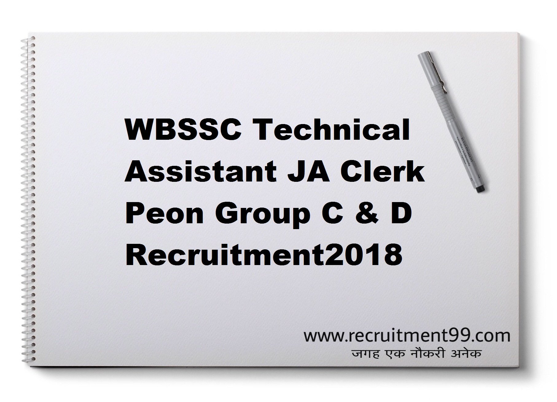 WBSSC Technical Assistant JA Clerk Peon Group C D Recruitment Admit Card Result 2018