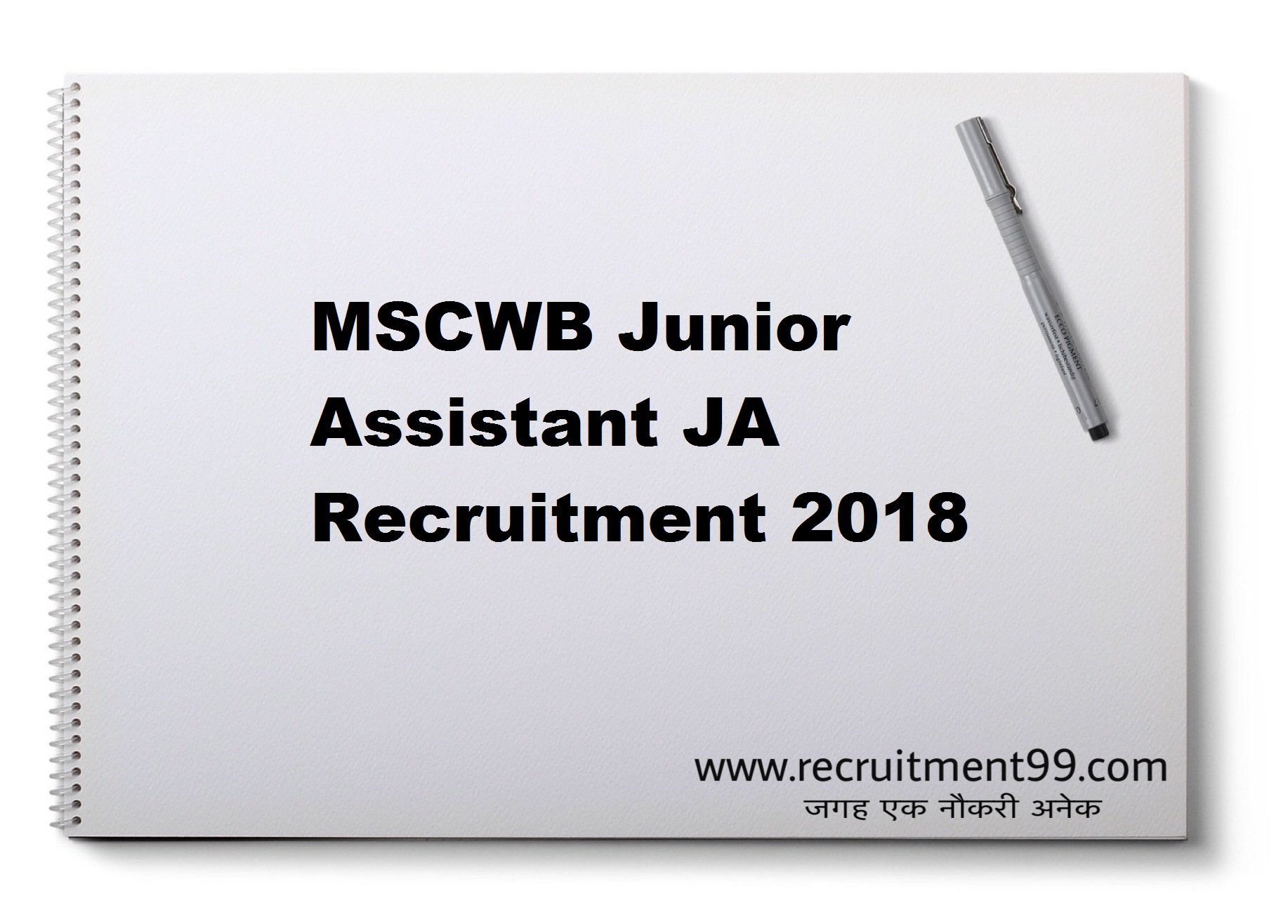 MSCWB Junior Assistant JA Recruitment Admit Card Result 2018
