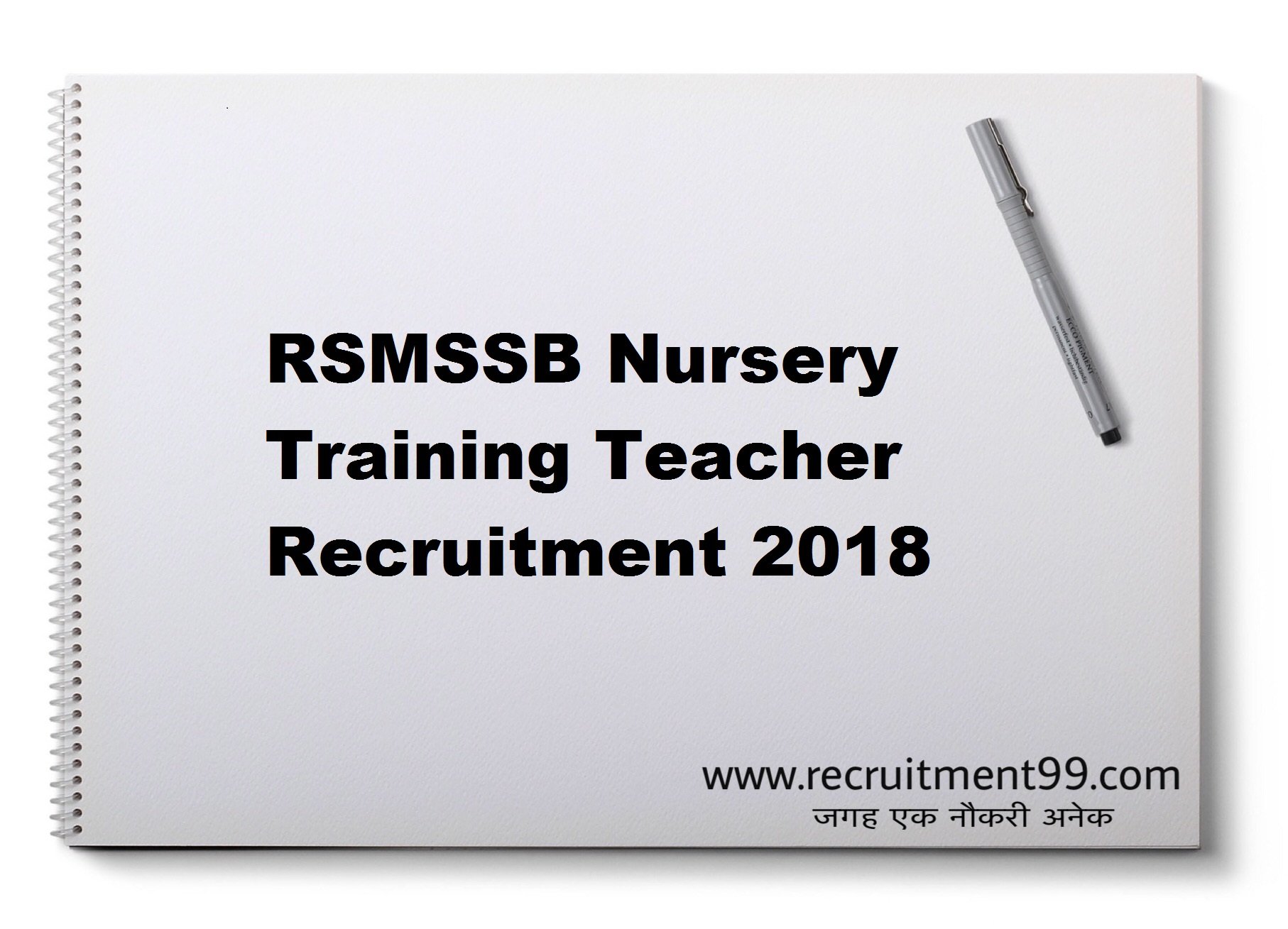 RSMSSB NTT Teacher Recruitment Admit Card Result 2018