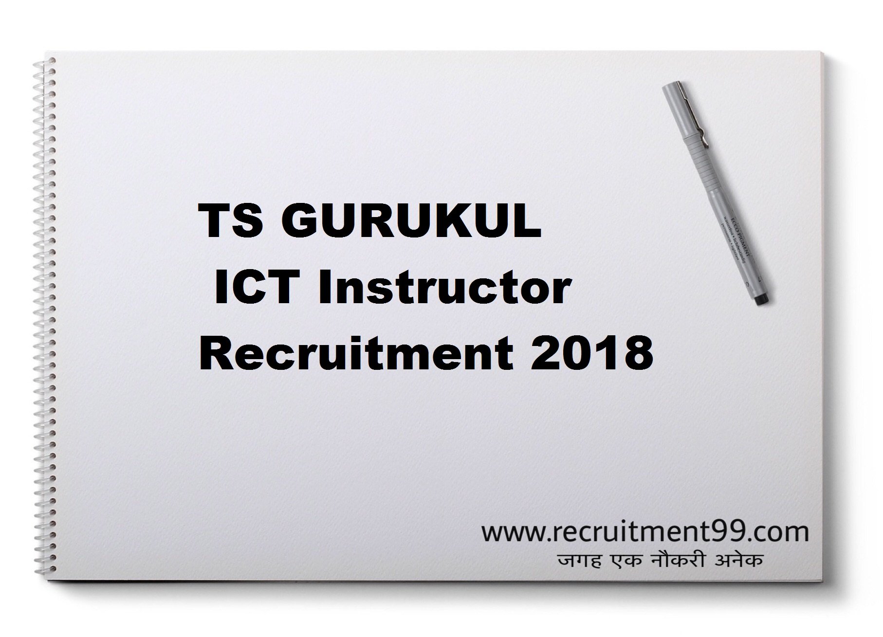 TS GURUKUL ICT Instructor Recruitment Hall Ticket Result 2018